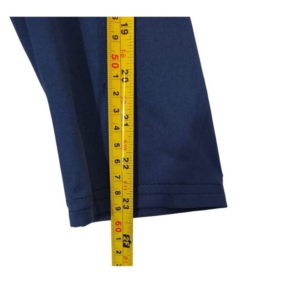 Elegant blue long-sleeved tunic blouse with lace detail and flared hem size 2XL - Picture 6 of 6